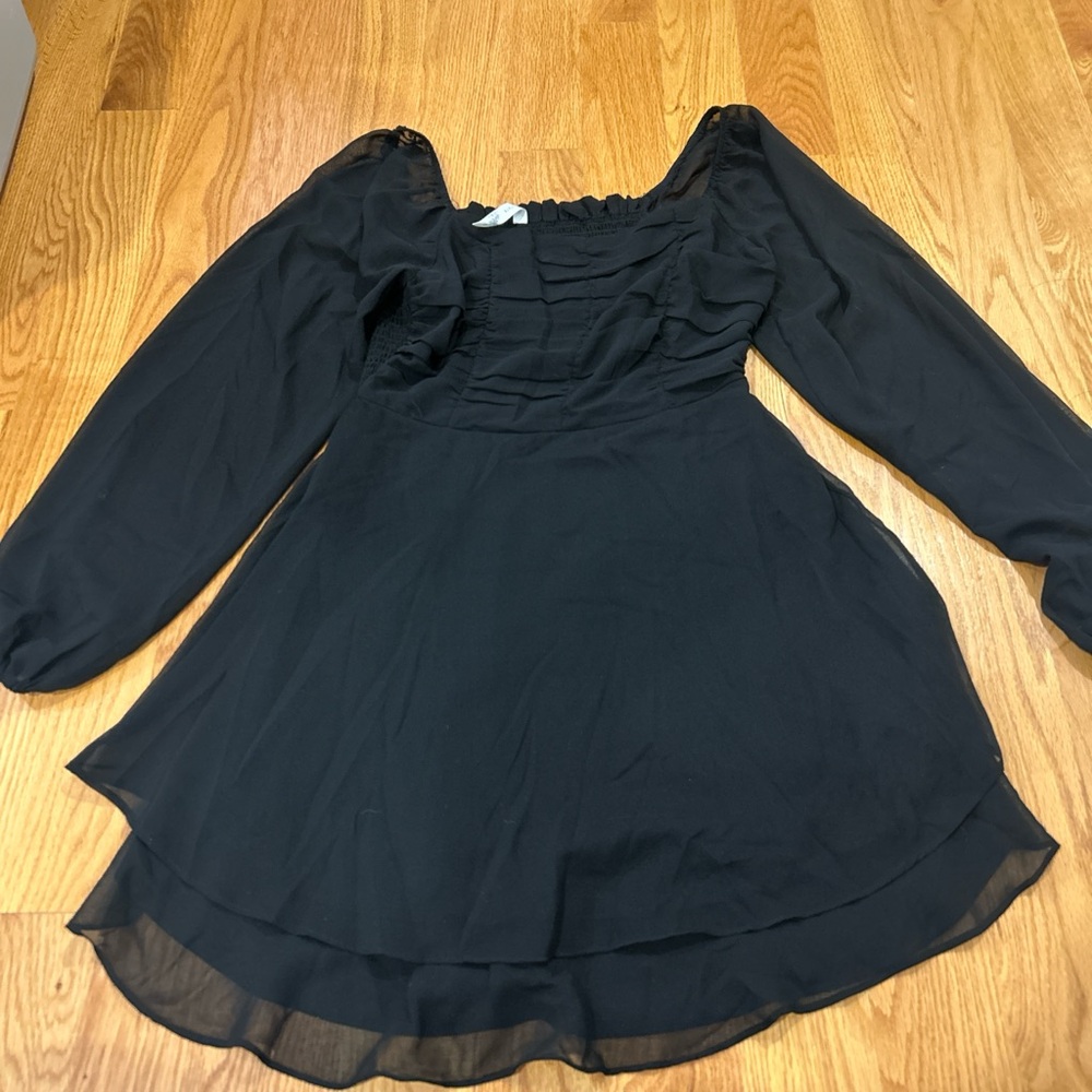 Altar'd State Black Long Sleeve Dress
